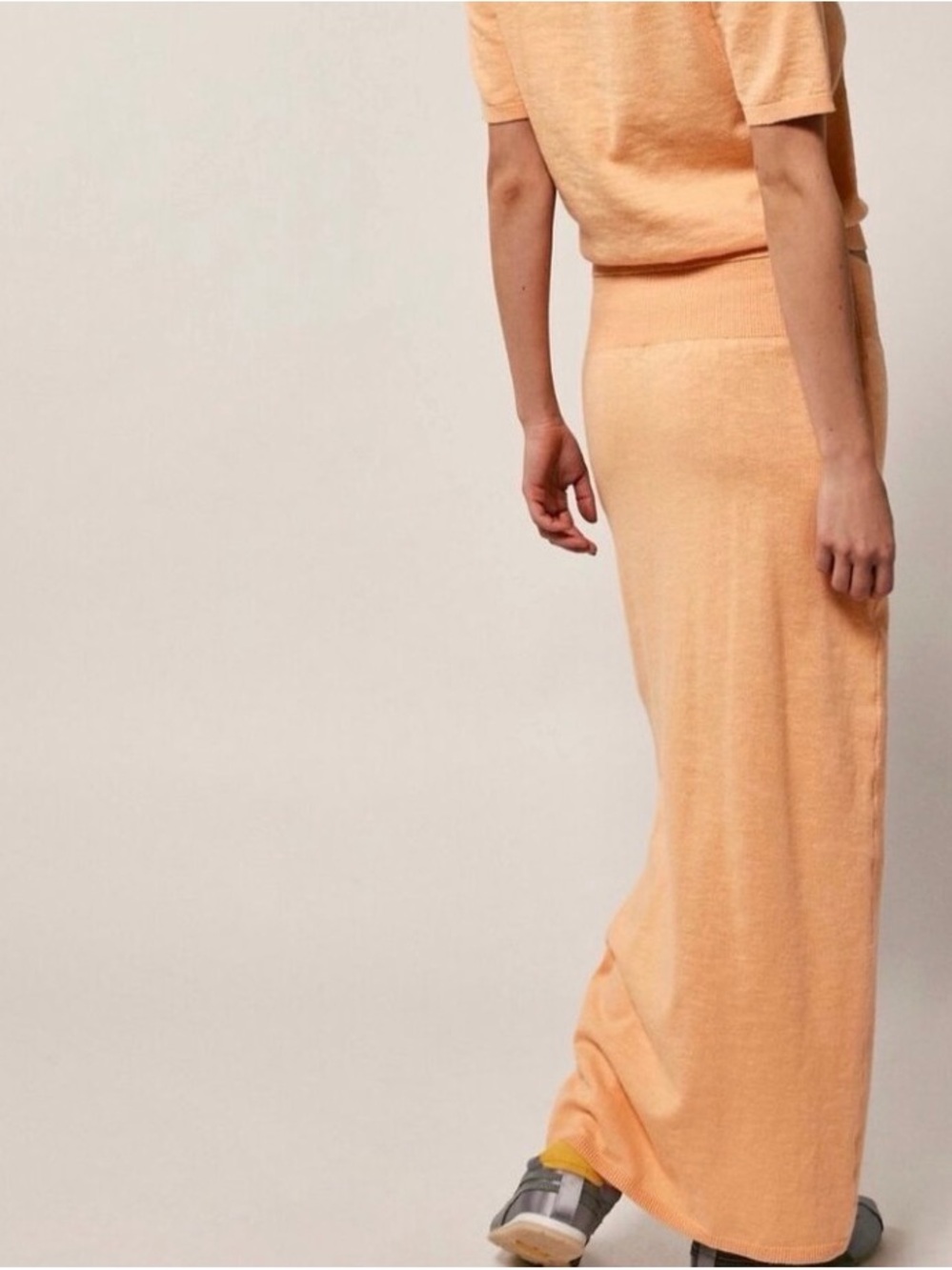 XS Free People free-est Isabella sweater skirt peach linen - Picture 2 of 2